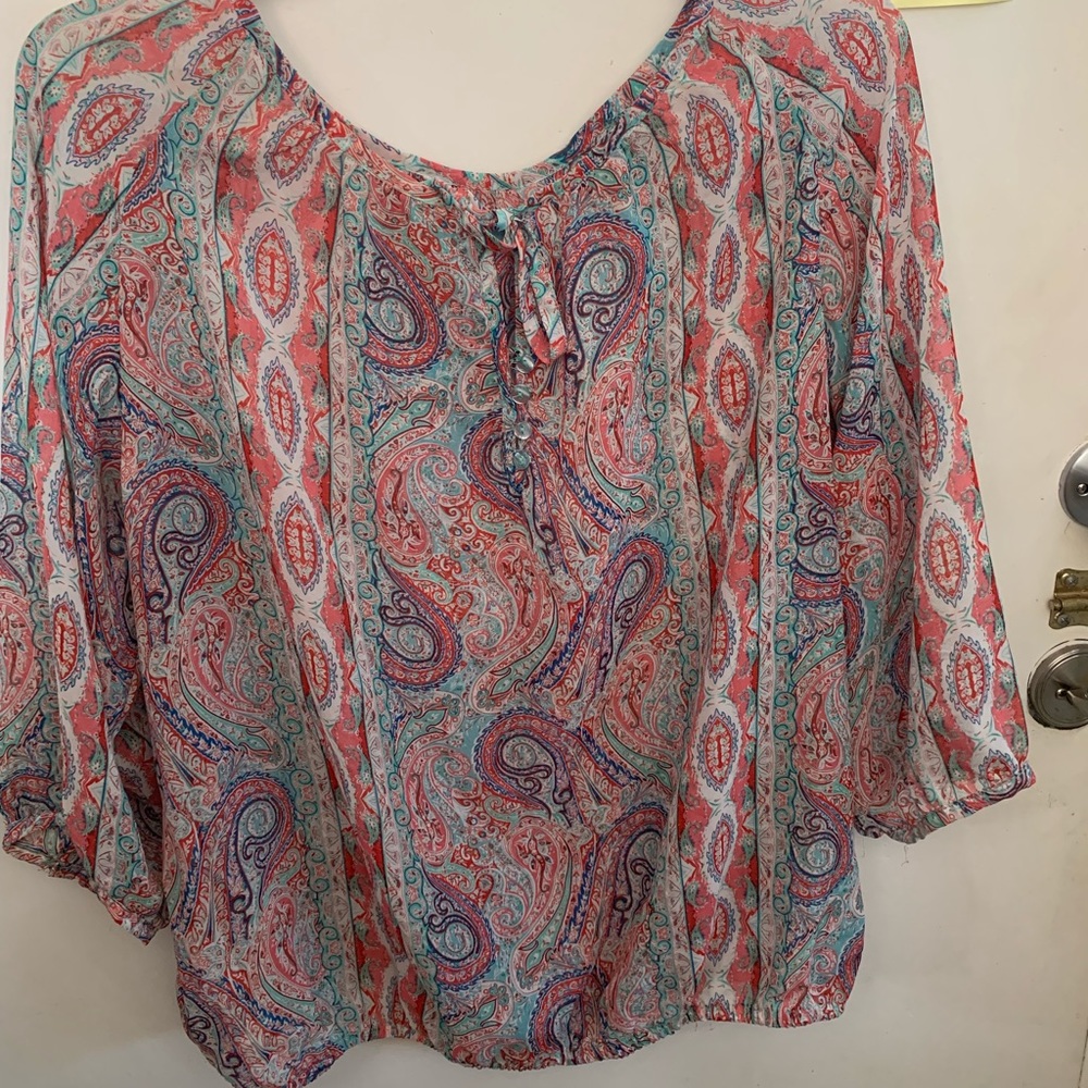 Multicolor paisley blouse